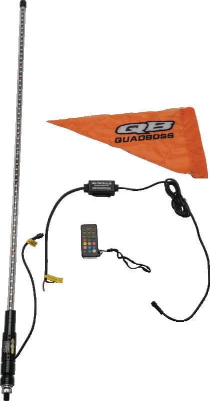 QuadBoss — Lighted Whip, 4 ft., Remote Controlled, Single, Clear