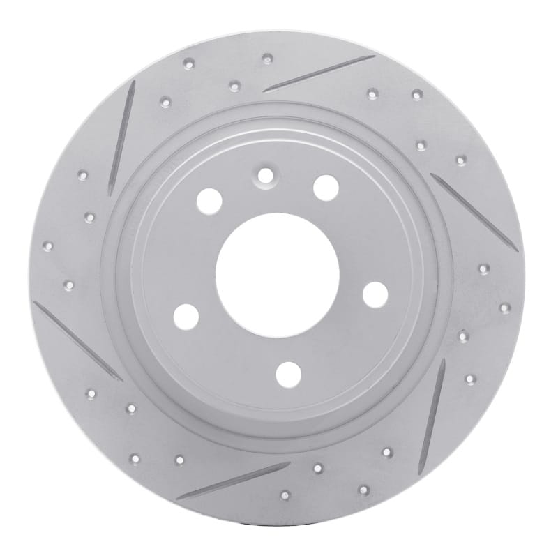 R1 Concepts — R1 11-19 Buick Verano Rear Left Drilled & Slotted Geo-Carbon Rotor