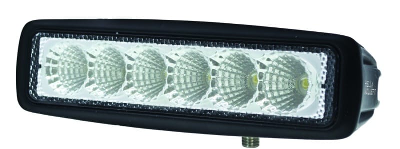 Hella — Hella Value Fit Mini 6in LED Light Bar - Flood Beam Pedestal