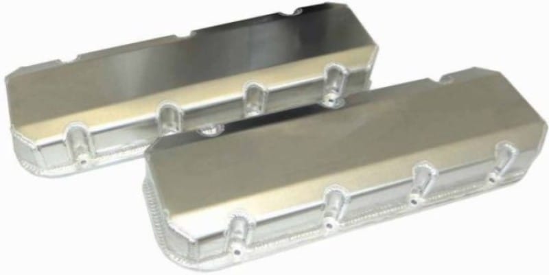 Moroso — Moroso Chevrolet Big Block Valve Cover w/Billet Rail - No Logo - Exhaust & Intake Pockets - Aluminum