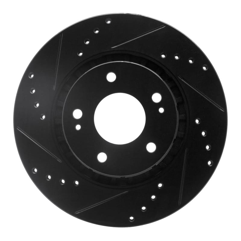 R1 Concepts — R1 09-15 Mitsubishi Lancer Front Left Drilled & Slotted Black Brake Rotor
R1 Brake Rotor Drill