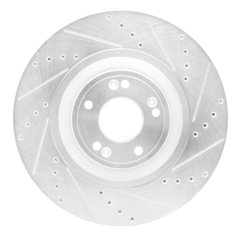 R1 Concepts — R1 12-17 Genesis G80 Front Right Drilled & Slotted Silver Brake Rotor
R1 Brake Rotor Drill