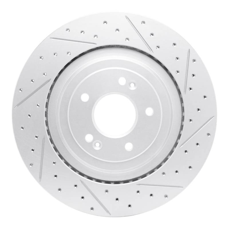 R1 Concepts — R1 19-22 Genesis G90 Rear Right Drilled & Slotted Geo-Carbon Rotor