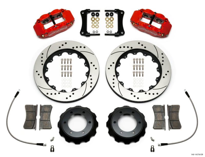 Wilwood — Wilwood Narrow Superlite Red 6R Front Kit 14in Drilled Rotor w/ Lines 05-15 Toyota Tacoma
BRAKE KIT