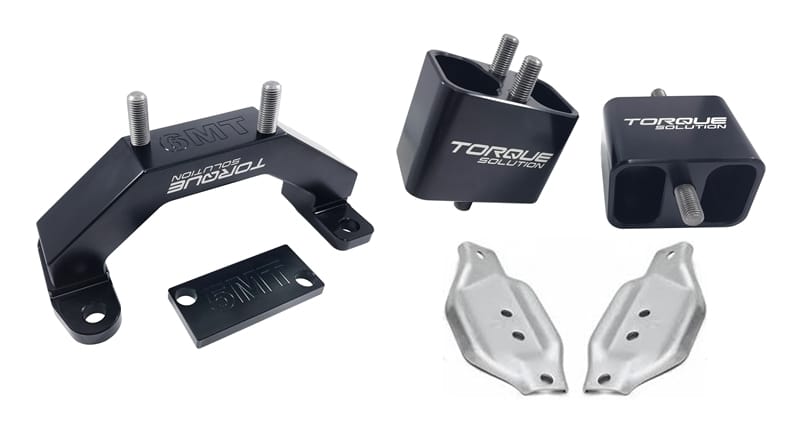 Torque Solution — Torque Solution Solid Billet Engine/Transmission Mounts w/Mount Plates - 02-14 Subaru WRX