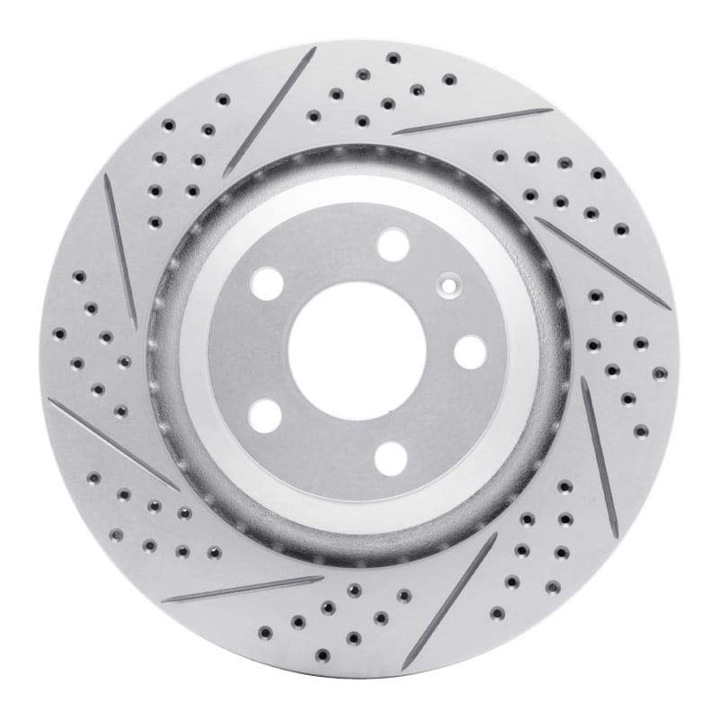 R1 Concepts — R1 05-11 Audi A6 Quattro Rear Left Drilled & Slotted Geo-Carbon Rotor