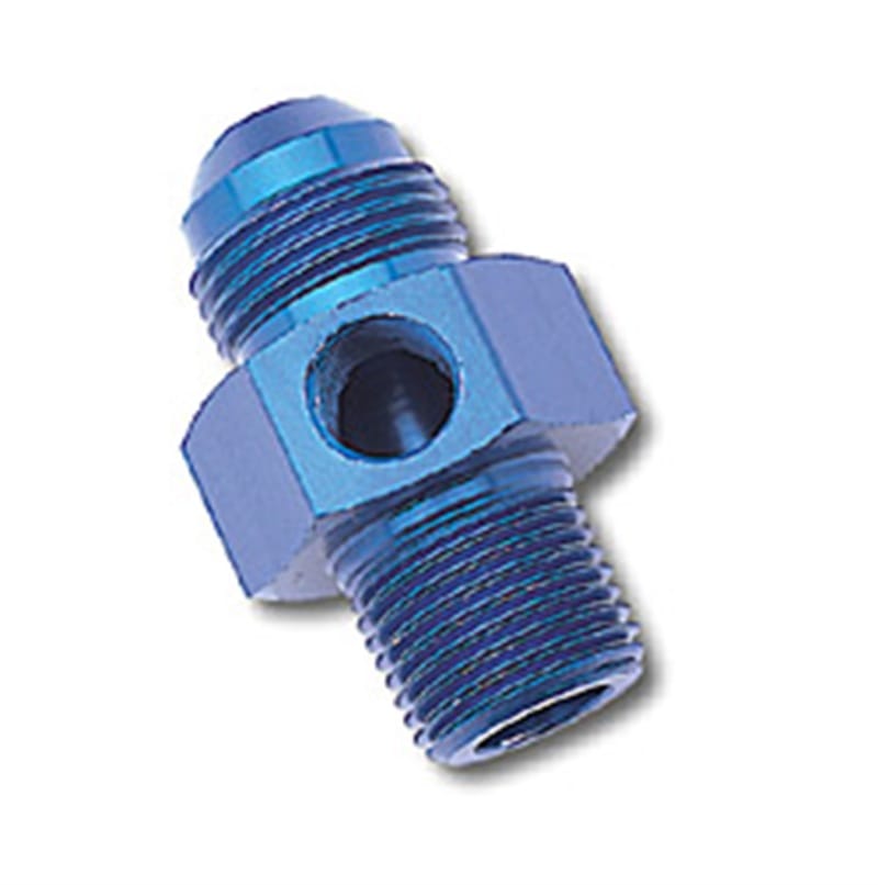 Russell — Russell Performance -6 AN Flare to 3/8in Pipe Pressure Adapter (Blue)
Adapter Fitting