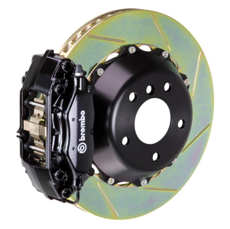 Brembo — Brembo 00-05 ML500/ML55 AMG Rear GT BBK 4 Piston Cast 2pc 345x28 2pc Rotor Slotted Type1-Black