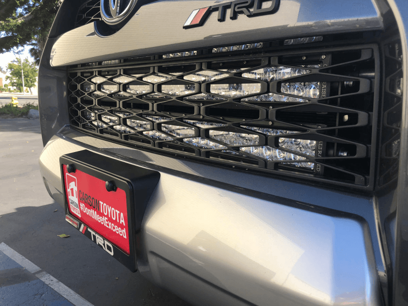 Cali Raised LED — Cali Raised 32In Hidden Grile Led Light Bar Brackets Kit Fits 14-24 Toyota 4Runner- w/ LED Light Bar