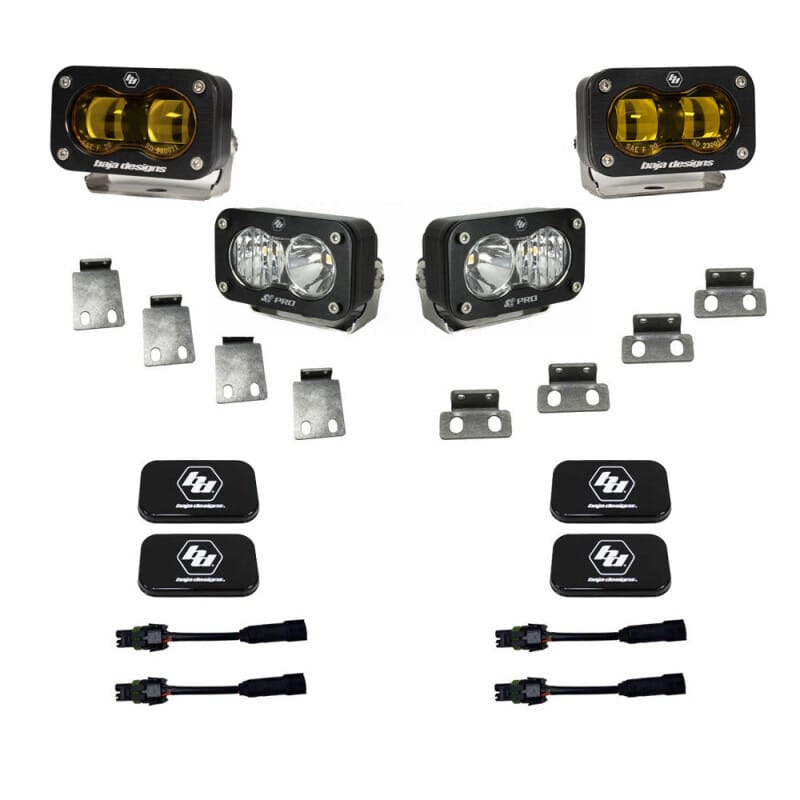 Baja Designs — Baja Designs 21+ Ford Raptor / 22+ Bronco S2 SAE Pro Fog Pocket Light Kit