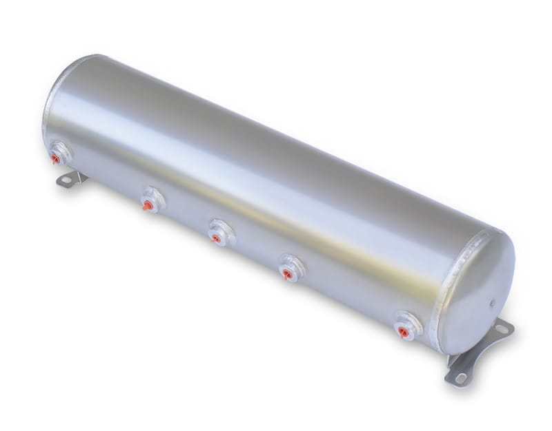 Ridetech — Ridetech Air Tank 5 Gallon Aluminum w/ 5- 1/4in Ports and 1-1/8in Port
Air Tank Aluminum 5