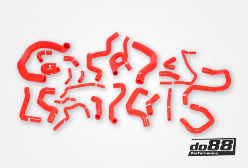 do88 — do88 Audi/Seat/Skoda/Volkswagen 1.8T/2.0T (MQB) Coolant Hoses (24 pcs) - Red