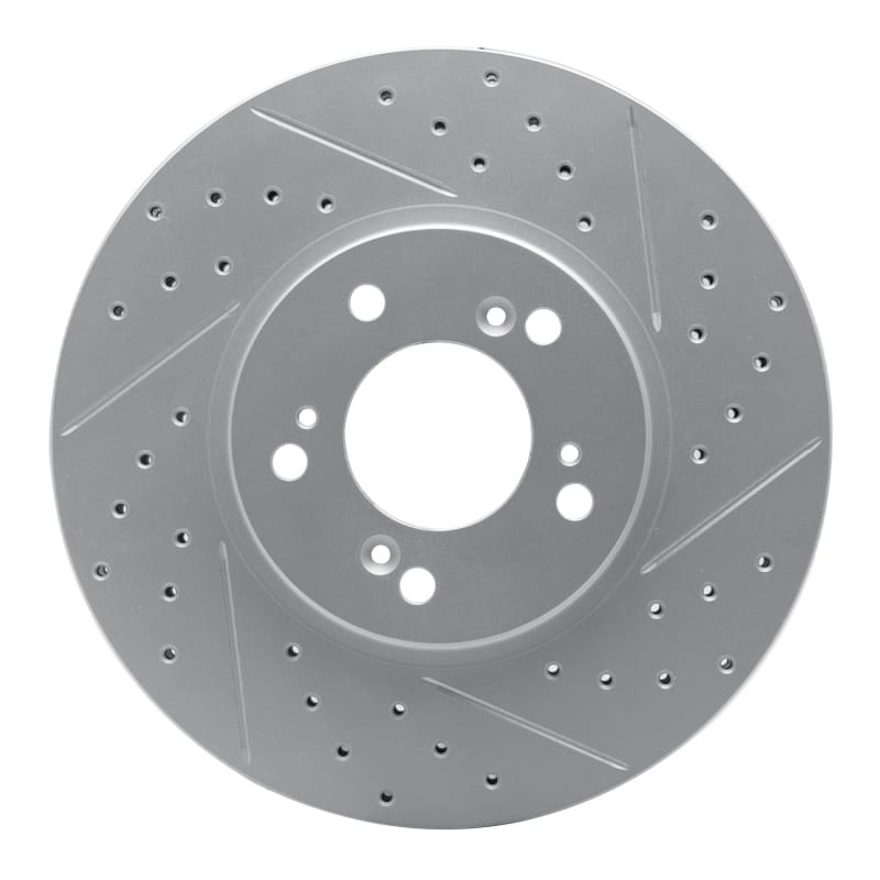 R1 Concepts — R1 99-04 Acura Rl Front Right Drilled & Slotted Geo-Carbon Rotor