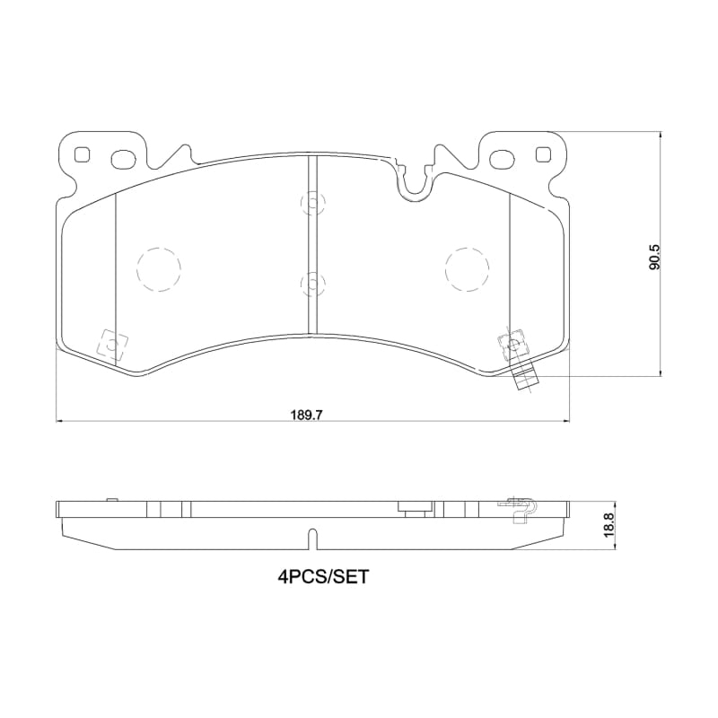Brembo OE — Brembo OE 21-24 Cadillac Escalade/Suburban/23-24 Chevy Silverado 1500 Ceramic Brake Pad - Front