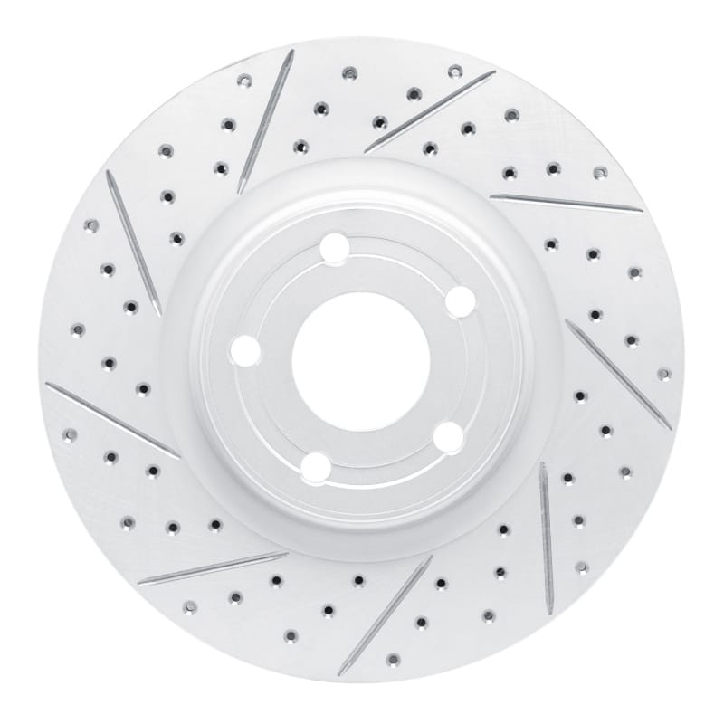 R1 Concepts — R1 20-26 Ford Bronco Sport Front Left Drilled & Slotted Geo-Carbon Rotor