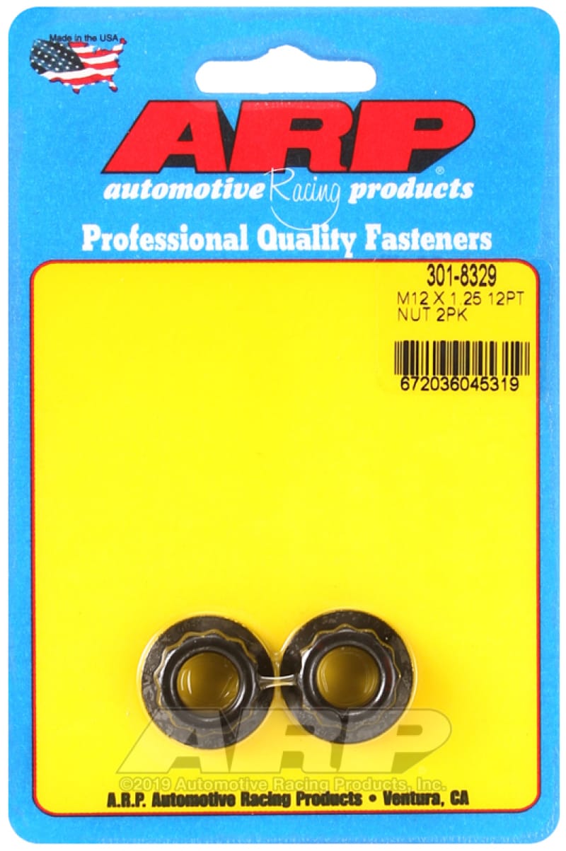 ARP — ARP M12 x 1.25 16mm socket 12pt Nut Kit (Pack of 2)