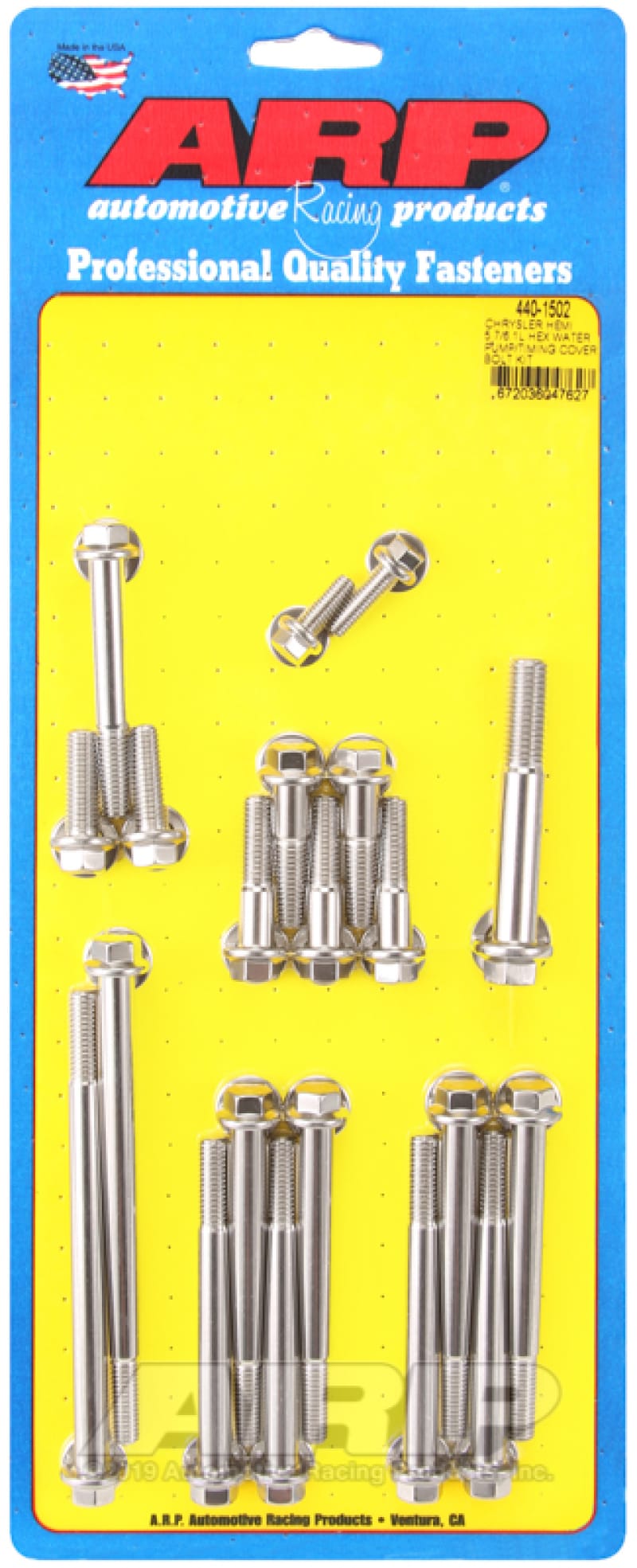 ARP — ARP Chrysler Hemi 5.7/6.1L Stainless Steel Hex Water Pump/Timing Cover Bolt Kit