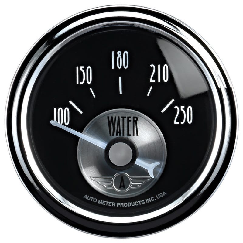 AutoMeter — Autometer Prestige Series 52mm 100-250 Deg F Short Sweep Electronic Water Temperature Gauge
2-1/16" WATER TEMP,