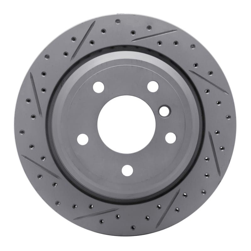 R1 Concepts — R1 96-03 BMW 525I (USA/Canada) Rear Left Drilled & Slotted Geo-Carbon Rotor