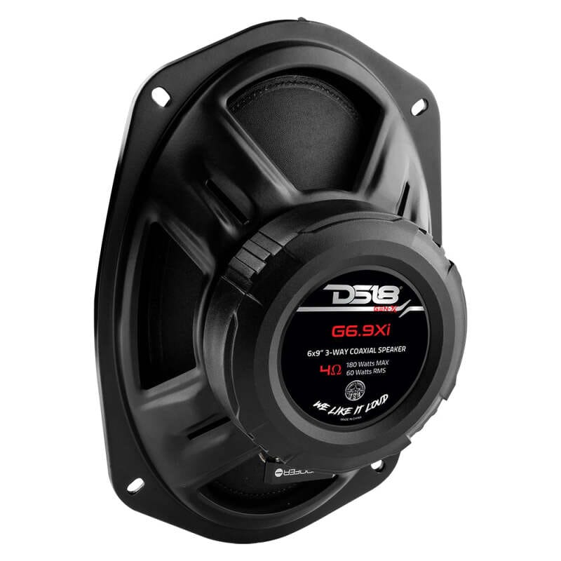 DS18 — DS18 6x9in 60 Watts RMS 4 ohm 3-Way Coaxial Speaker System Universal Fit