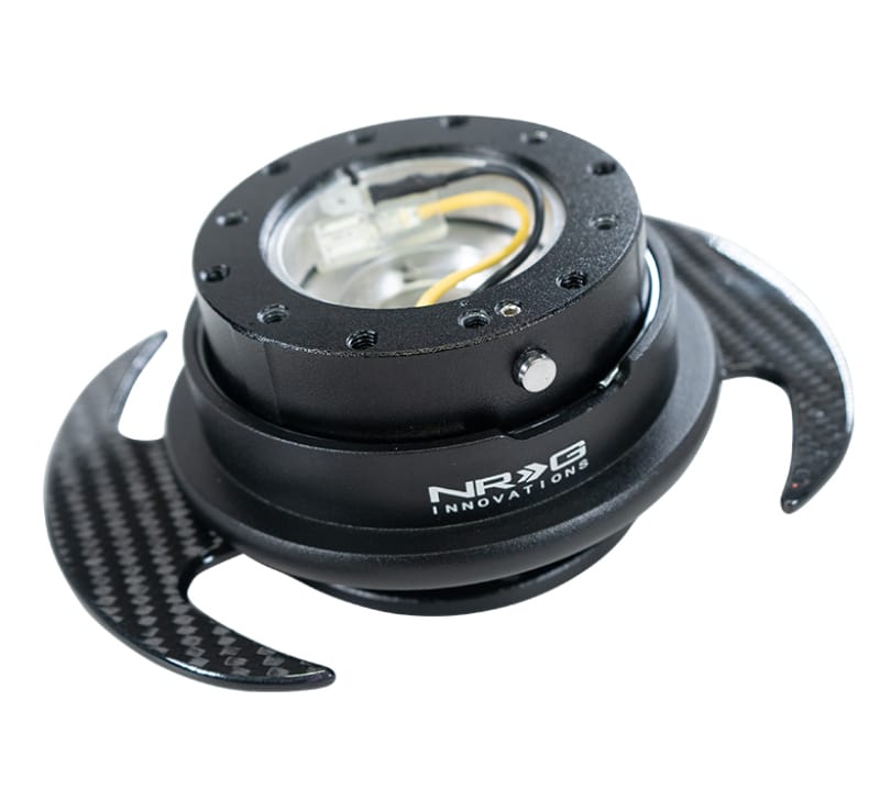 NRG — NRG Quick Release Kit Gen 3.0 - Black Body / Black Ring w/ Carbon Fiber Handles