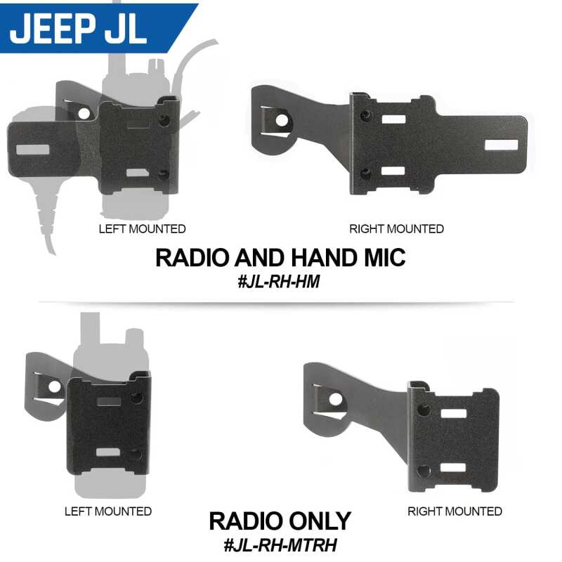 Rugged Radios — Rugged Radios Jeep JK/JKU/JL Handheld Radio Grab Bar Mount- Radio-Only Mount