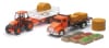 New Ray Toys — New Ray Toys Kubota Farm Tractor Play Set with Truck, Trailer, Crates and Haybales/ Scale - 1:32