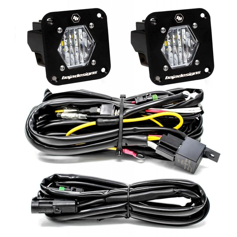 Baja Designs — Baja Designs S1 Wide Cornering LED Light Backup Kit w/ Mounting Bracket Pair