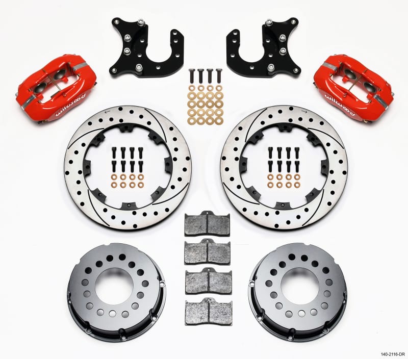 Wilwood — Wilwood Forged Dynalite P/S Rear Kit Drilled Red Mopar-Dana 2.72in Offset
BRAKE KIT