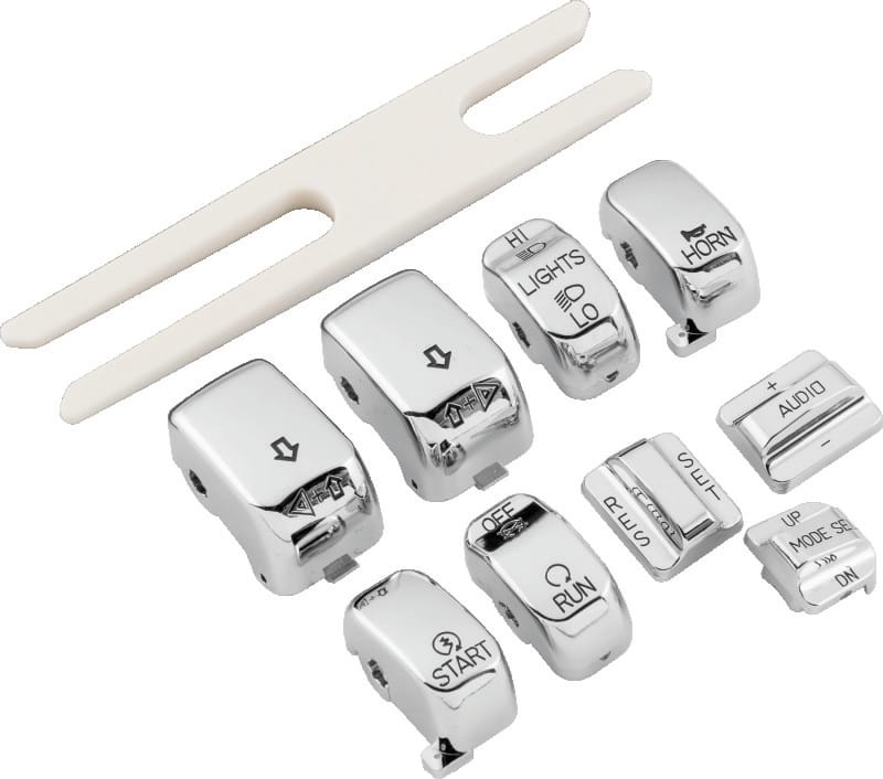 Bikers Choice — Bikers Choice 96-16 FLHT/FLHR 06-16 FLHX Chrome Switch Cap Kit W/Cruise Control H-D 71816-09