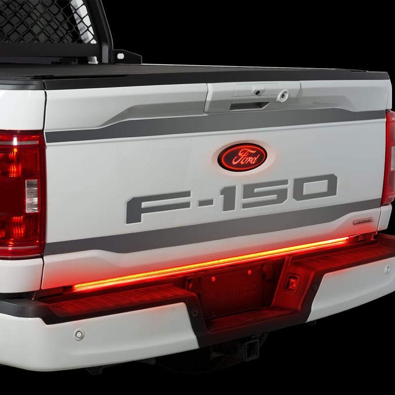 Putco — Putco 2024+ Ford F150 w/Factory LED Tail Light & OBS 60in Red Blade Tailgate Light Bar Plug-N-Play