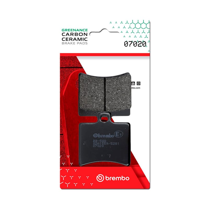 Brembo OE Powersports — Brembo OE Malaguti Madison/Malaguti Password/Malaguti Phantom Carbon Ceramic Brake Pad - Rear