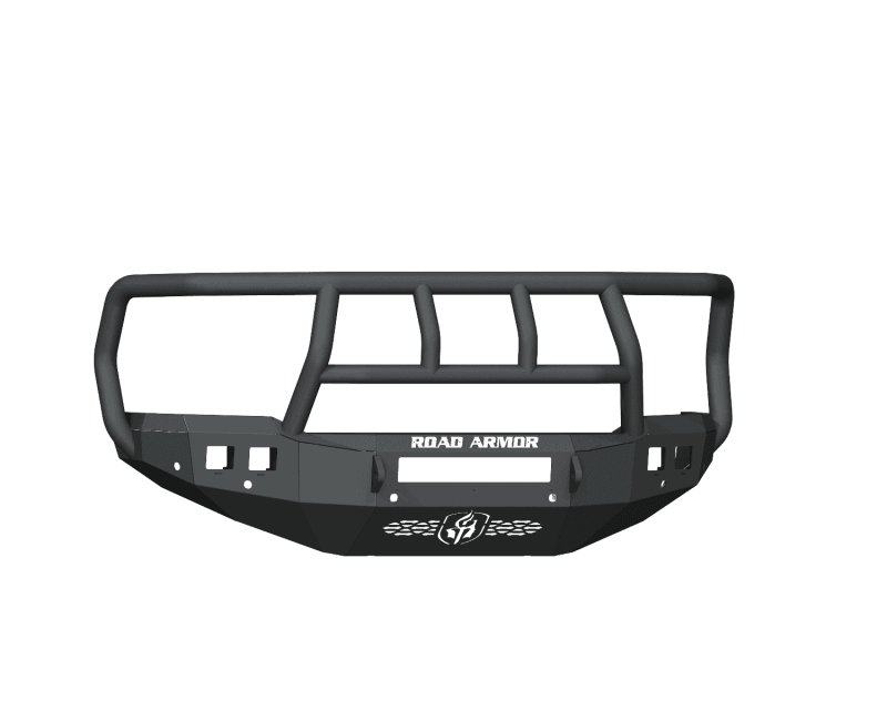 Road Armor — Road Armor 19-20 Ram 2500 Stealth Front Bumper w/Titan II Guard/6 Sensor Holes - Tex Blk