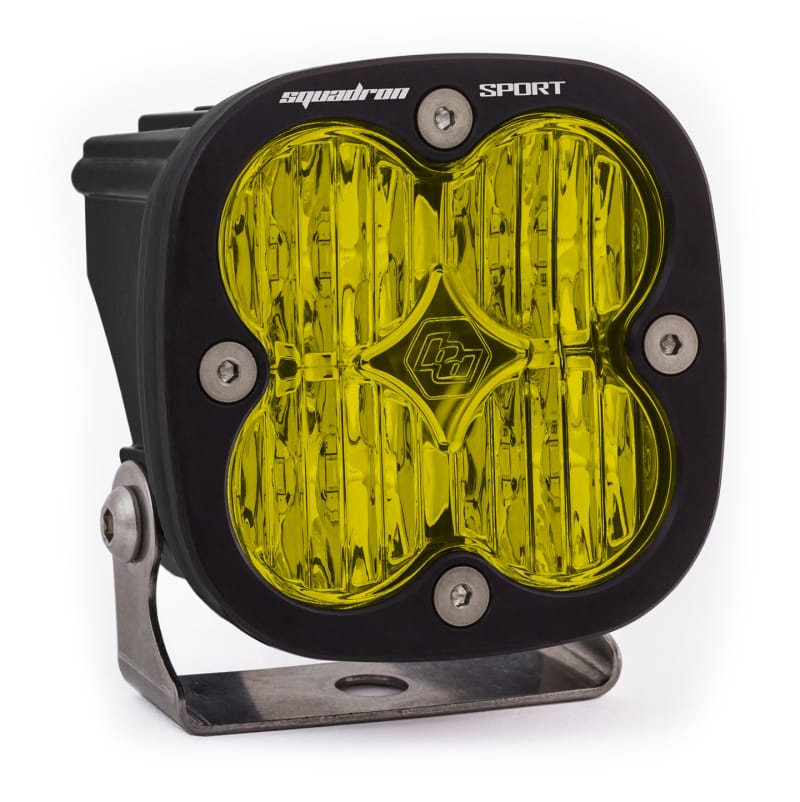 Baja Designs — Baja Designs Squadron Sport Wide Cornering Black LED Light Pod Pattern - Amber