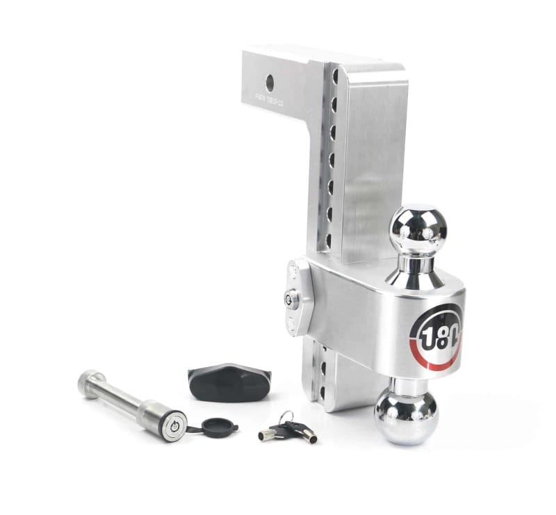 Weigh Safe — Weigh Safe 180 Hitch 10in Drop Hitch & 2.5in Shank (10K/18.5K GTWR) w/WS05 - Aluminum
