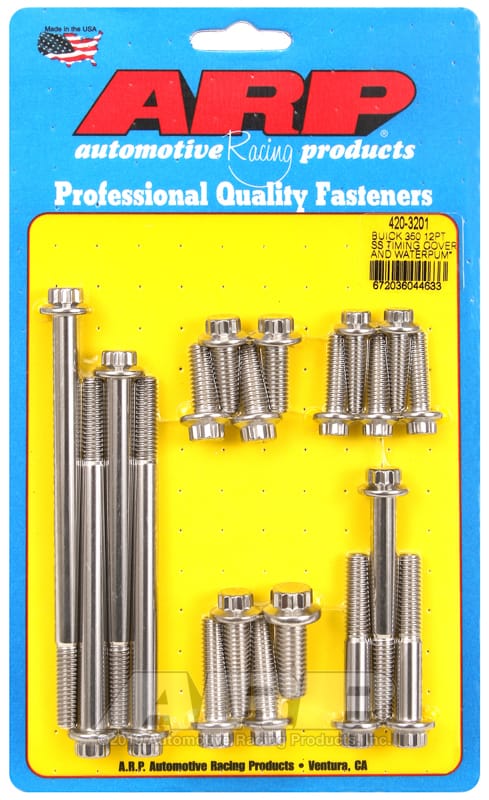 ARP — ARP Buick 350 SS 12PT Timing Cover and Water Pump Bolt Kit
