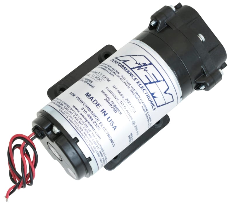 AEM — AEM Water / Methanol Injection 6-Amp Recirculation-Style Pump 200psi for One-Gallon Kit **replacemen
Water/Meth Injection
Water/Methanol 1/4