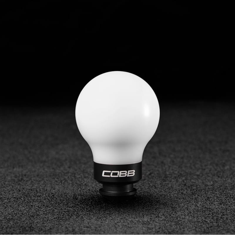 COBB — Cobb Subaru 5-Speed COBB Knob - White Knob w/ Stealth Black