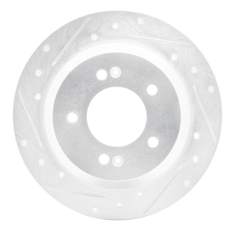 R1 Concepts — R1 14-23 Hyundai Kona Rear Left Drilled & Slotted Silver Brake Rotor
R1 Brake Rotor Drill