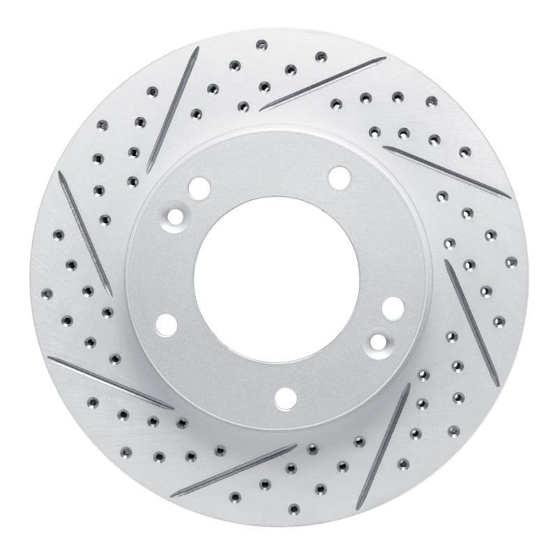R1 Concepts — R1 03-06 Kia Sorento Front Left Drilled & Slotted Geo-Carbon Rotor