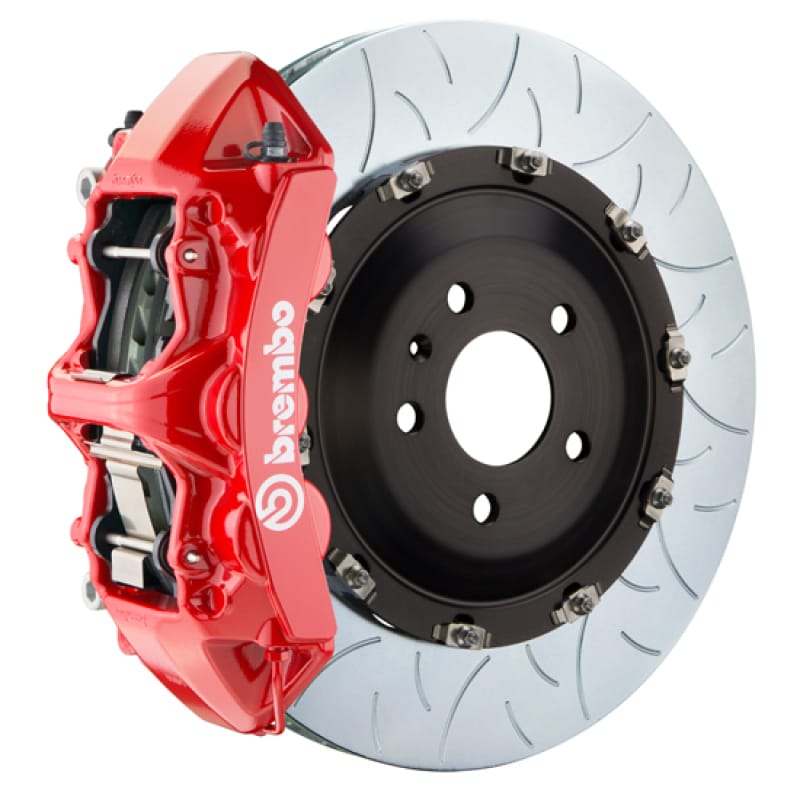 Brembo — Brembo 08-13 BMW M3/11-12 1M Front GT BBK 6 Piston Cast 380x34 2pc Rotor Slotted Type3-Red