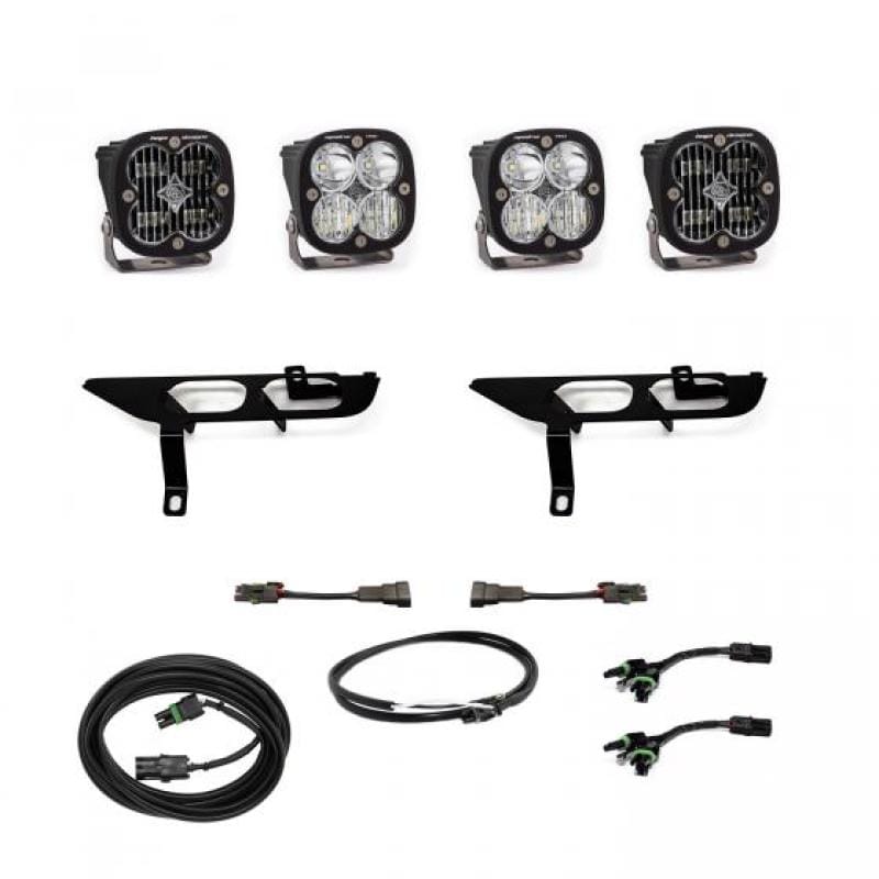 Baja Designs — Baja Designs 2021+ Ford F150 Fog Pocket Kit SAE Clear Squadron Sport DC with Upfitter