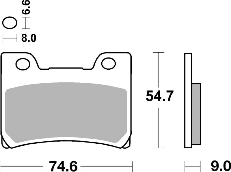 Brembo OE Powersports — Brembo OE 92-95 Yamaha FZR R 600cc Sinter Brake Pad - Front