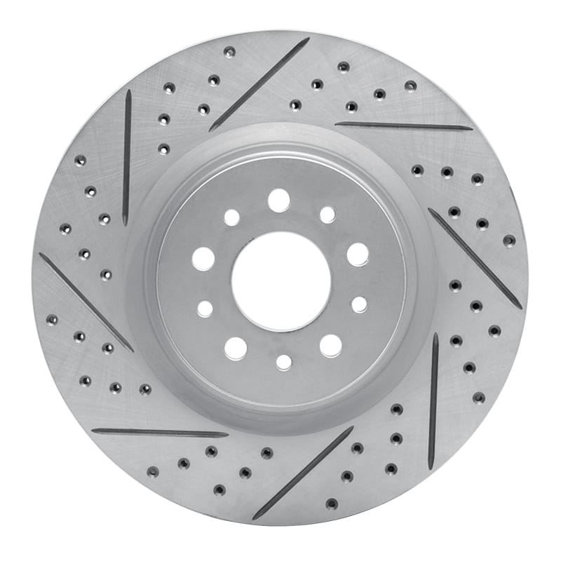 R1 Concepts — R1 15-22 Ram Promaster City Front Left Drilled & Slotted Geo-Carbon Rotor