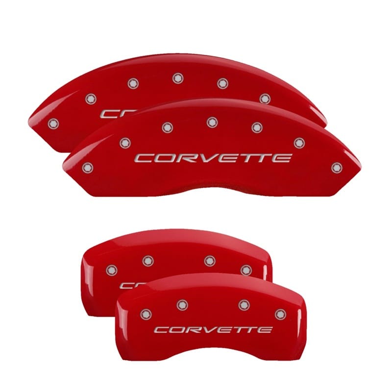 MGP — MGP 4 Caliper Covers Engraved Front & Rear C5/Corvette Red finish silver ch
Caliper Covers
