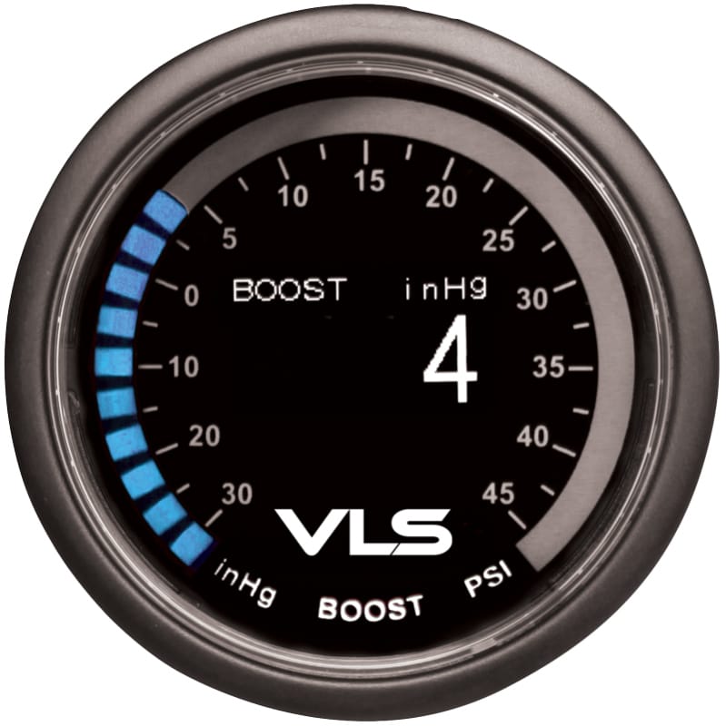 Revel — Revel VLS 52mm 30inHg-45PSI Digital OLED Boost Gauge