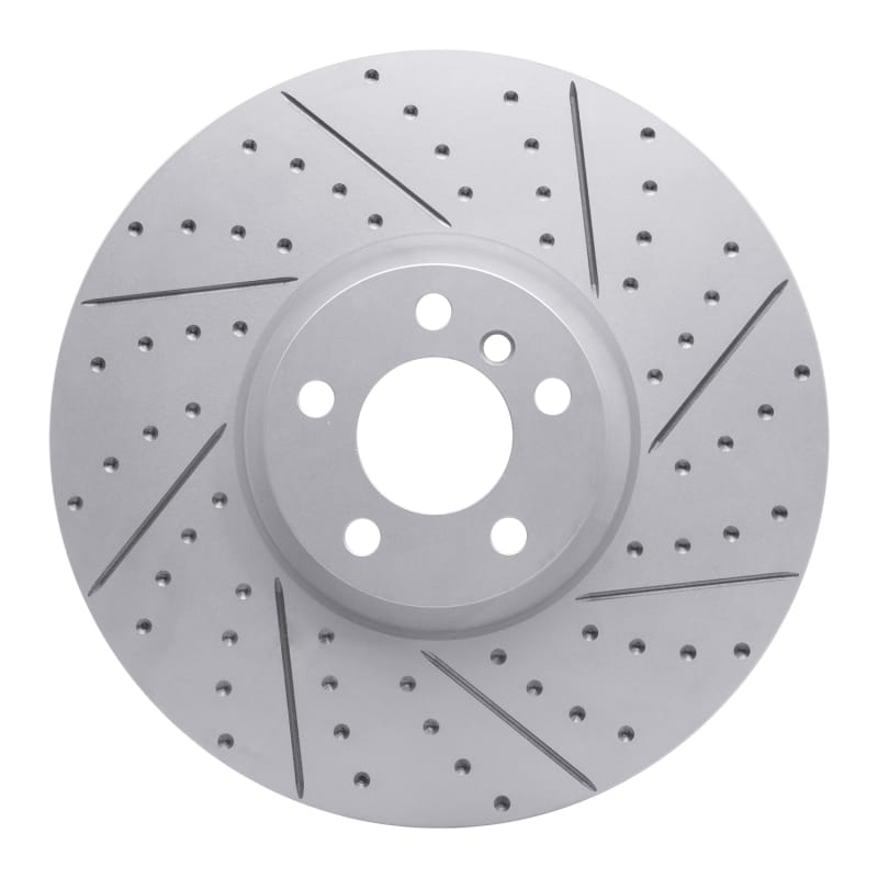 R1 Concepts — R1 10-11 BMW X6 Left Front Drilled & Slotted Geo-Carbon Rotor