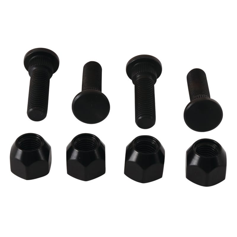 QuadBoss — Wheel Stud & Nut Kit, Front/Rear, Black