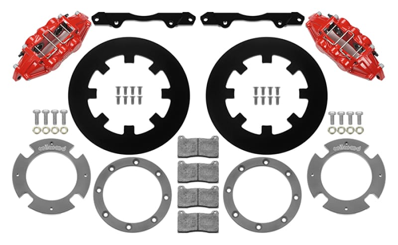 Wilwood — Wilwood 17-21 Can-Am X3RS Red 6-Piston Rear Kit 11.25in - Undrilled Rotors