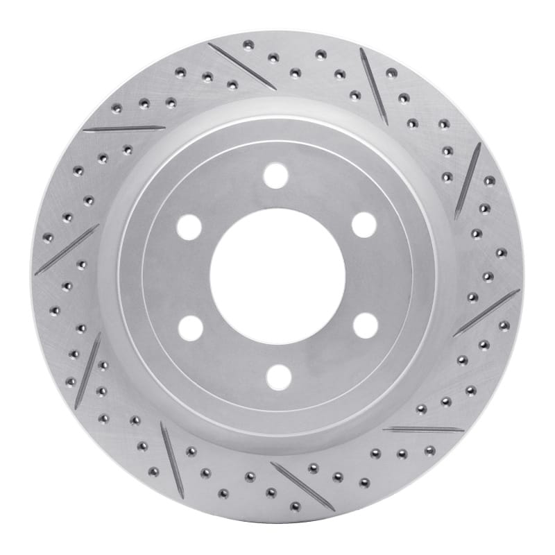 R1 Concepts — R1 18-21 Ford Expedition Rear Right Drilled & Slotted Geo-Carbon Rotor